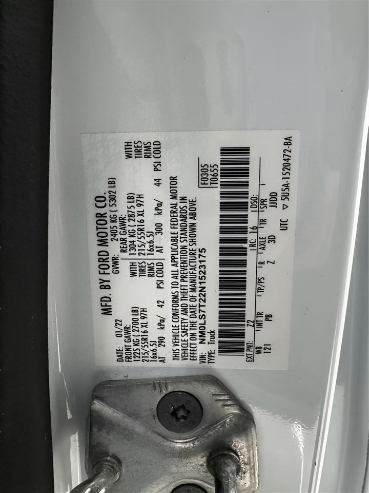 Ford Transit Connect Van XLT LWB w/Rear Symmetrical Doors 2022