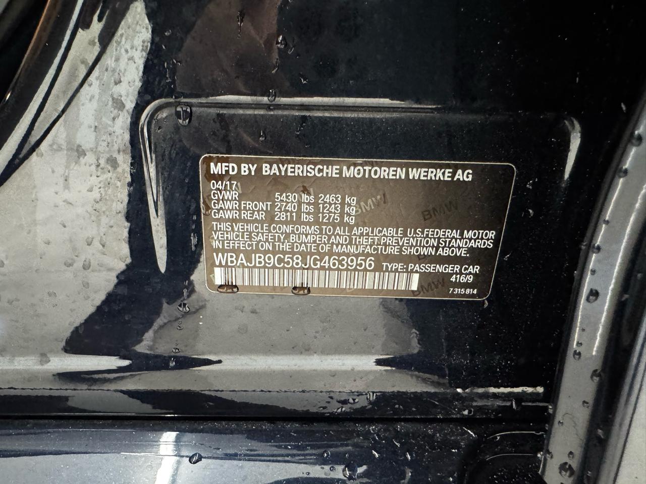 BMW 5 Series M550i xDrive Sedan 2018