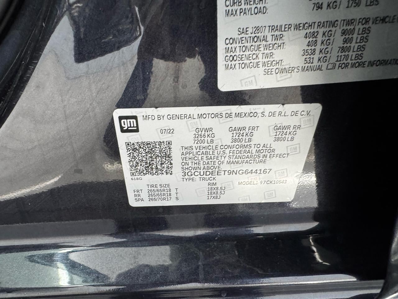 Chevrolet Silverado 1500 4WD Crew Cab 147" RST 2022