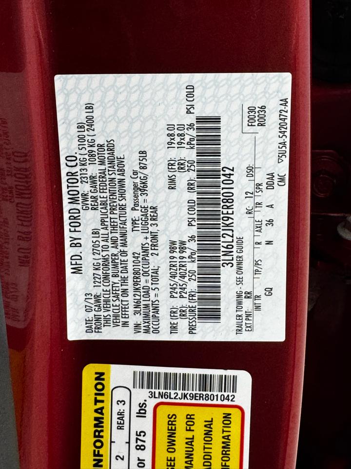 Lincoln MKZ 4dr Sdn AWD 2014