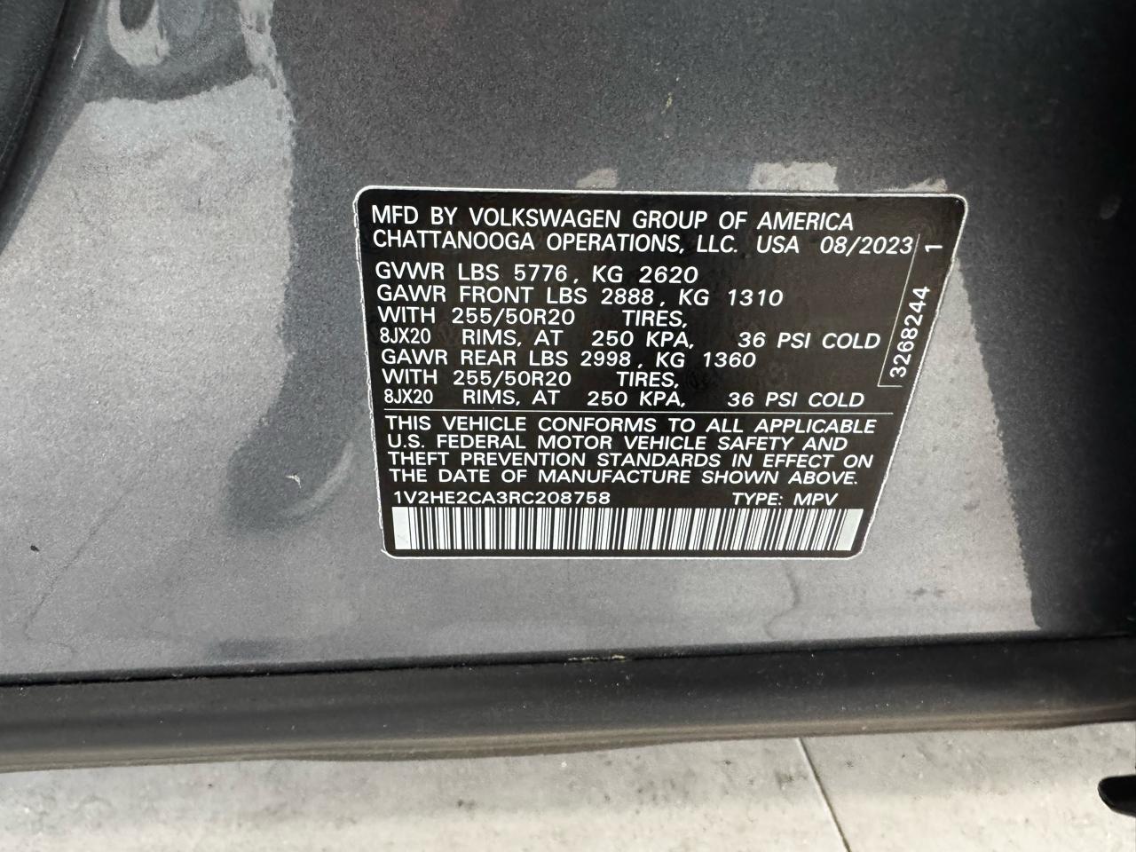 Volkswagen Atlas Cross Sport 2.0T SE w/Technology 4MOTION 2024