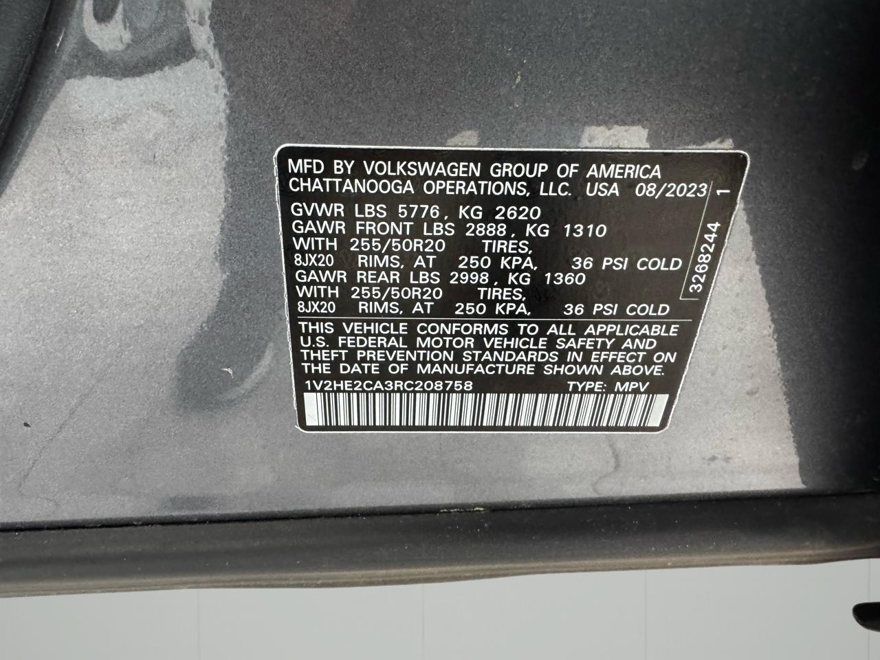 Volkswagen Atlas Cross Sport 2.0T SE w/Technology 4MOTION 2024