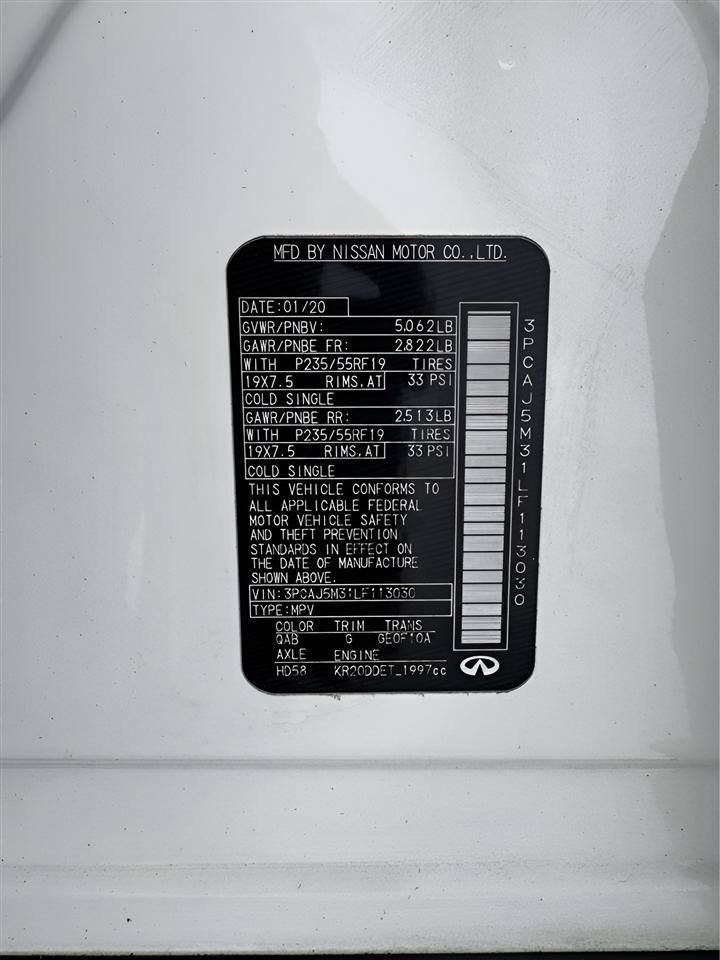 Infiniti QX50 LUXE AWD 2020