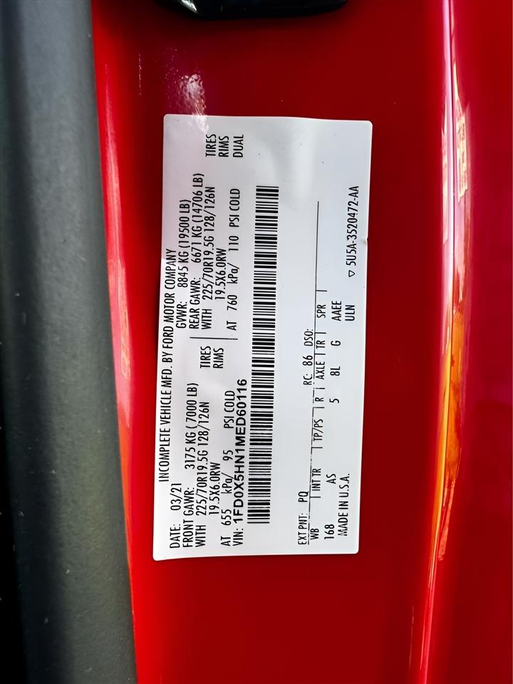 Ford Super Duty F-550 DRW Lariat 4WD SuperCab 168" WB 60" CA 2021