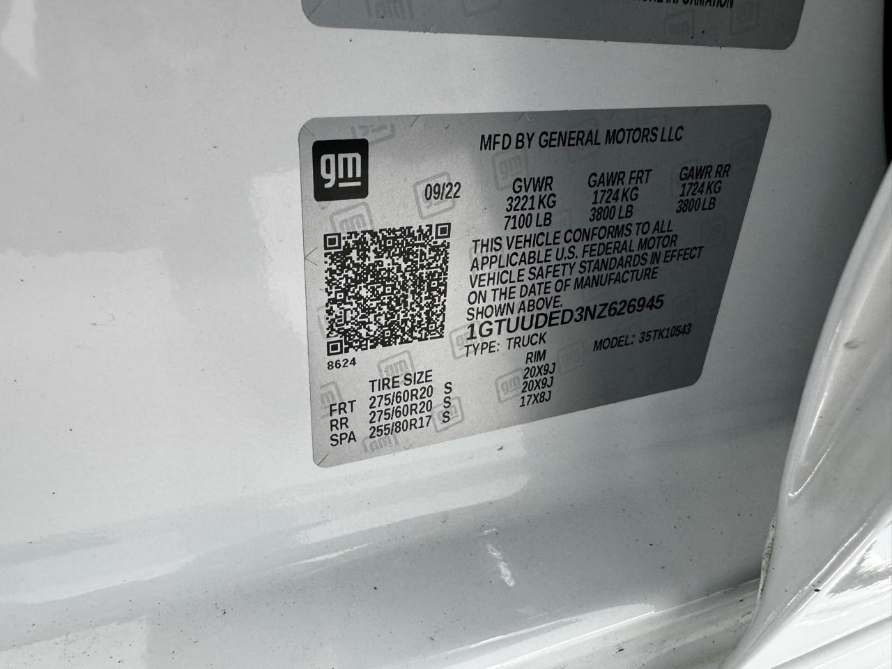 GMC Sierra 1500 4WD Crew Cab 147" SLT 2022