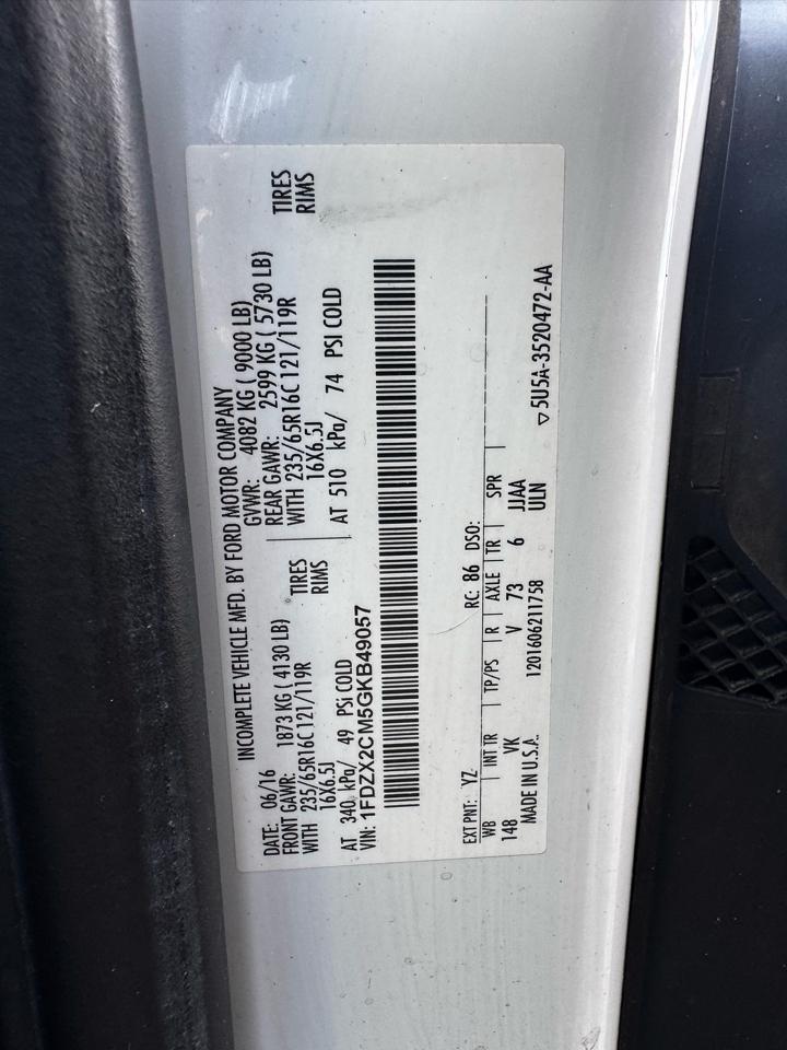 Ford Transit Wagon T-350 148" Med Roof XLT Sliding RH Dr 2016