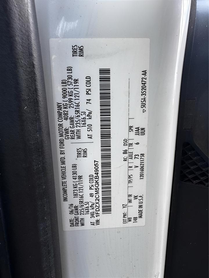 Ford Transit Wagon T-350 148" Med Roof XLT Sliding RH Dr 2016