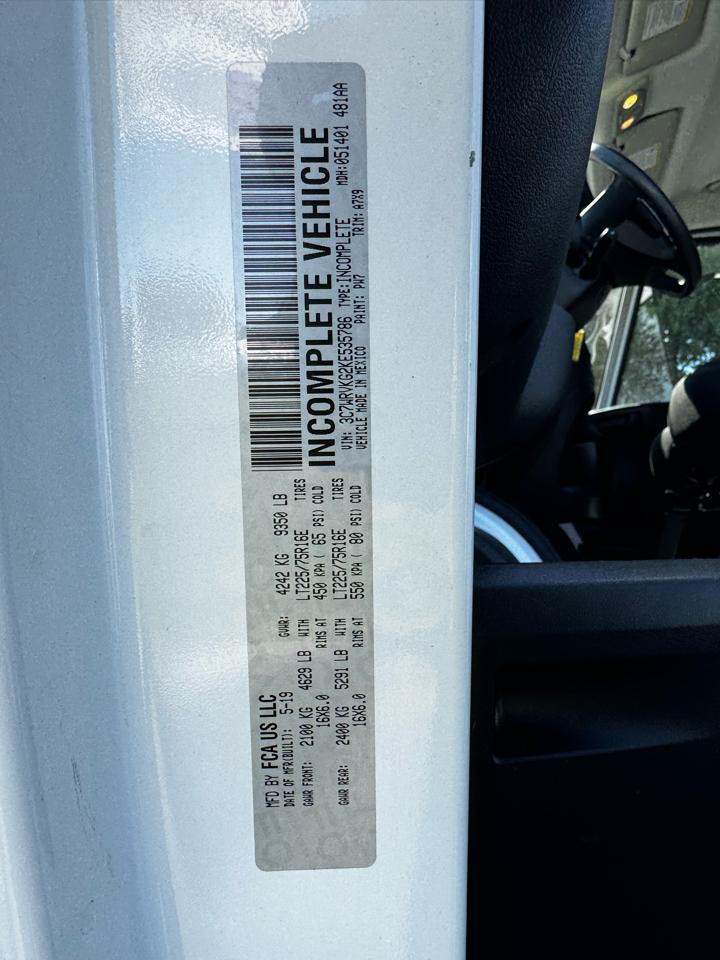 RAM ProMaster Cutaway 3500 136" WB 2019