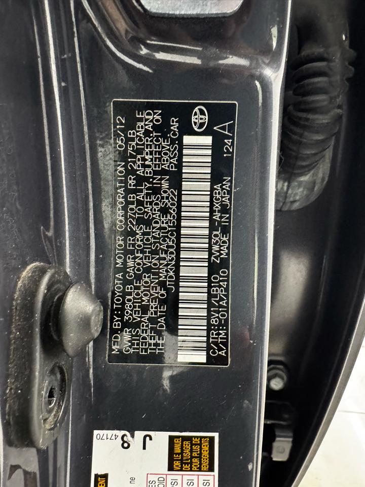 Toyota Prius 5dr HB Three (Natl) 2012