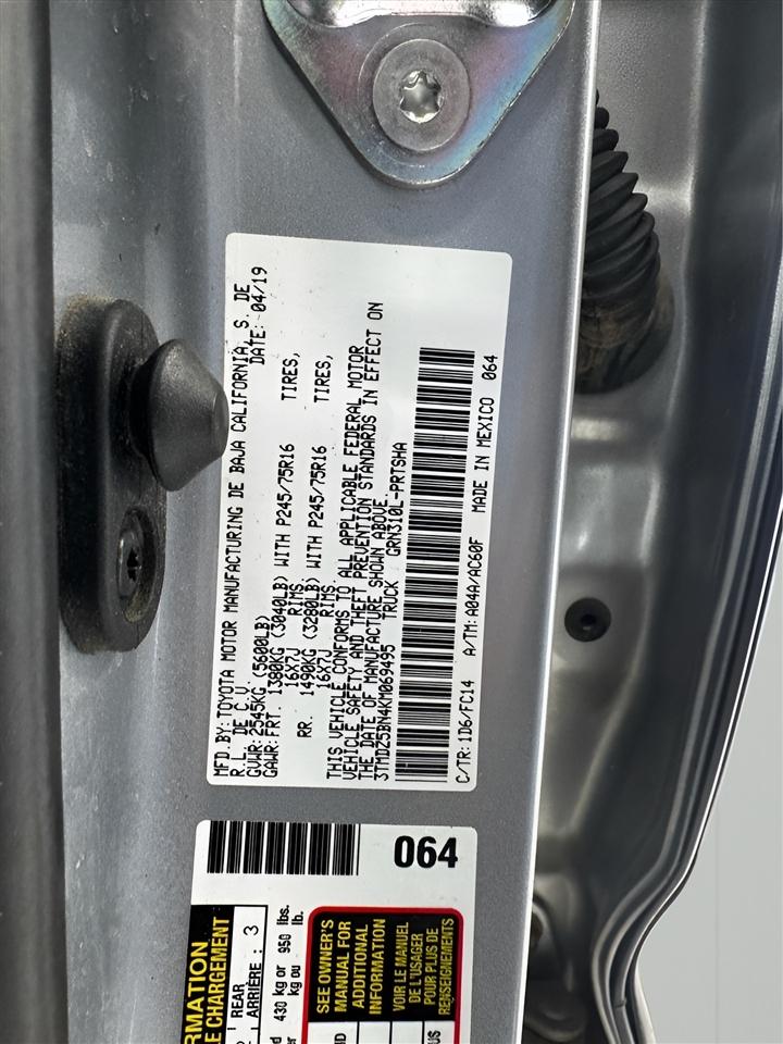 Toyota Tacoma 4WD TRD Off Road Double Cab 6' Bed V6 AT (Natl) 2019