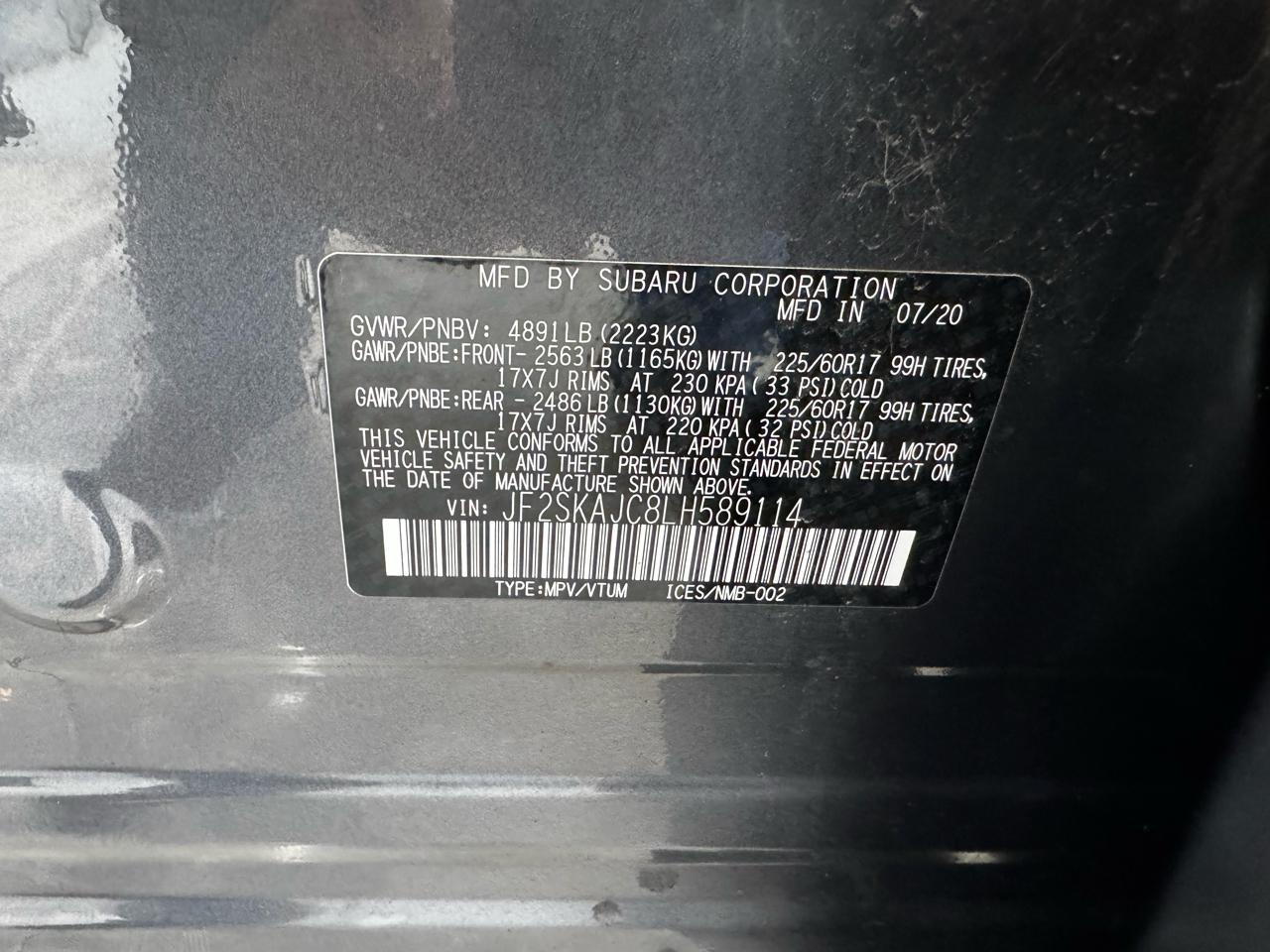 Subaru Forester Premium CVT 2020