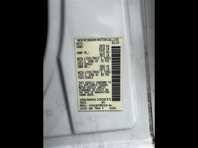 Nissan NV Standard Roof 1500 V6 SV 2014