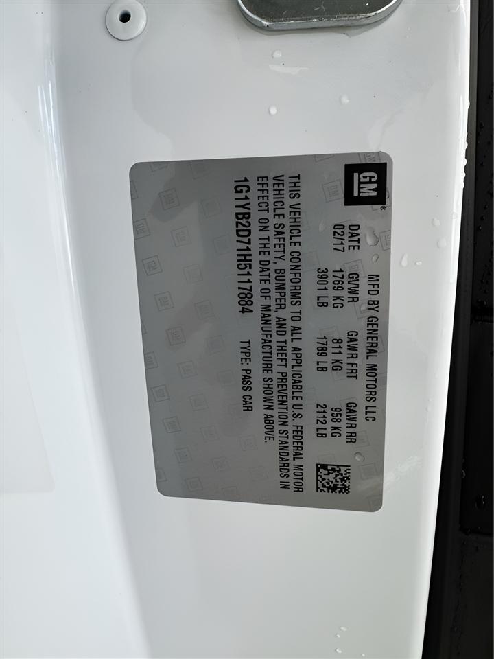 Chevrolet Corvette 2dr Stingray Cpe w/1LT 2017