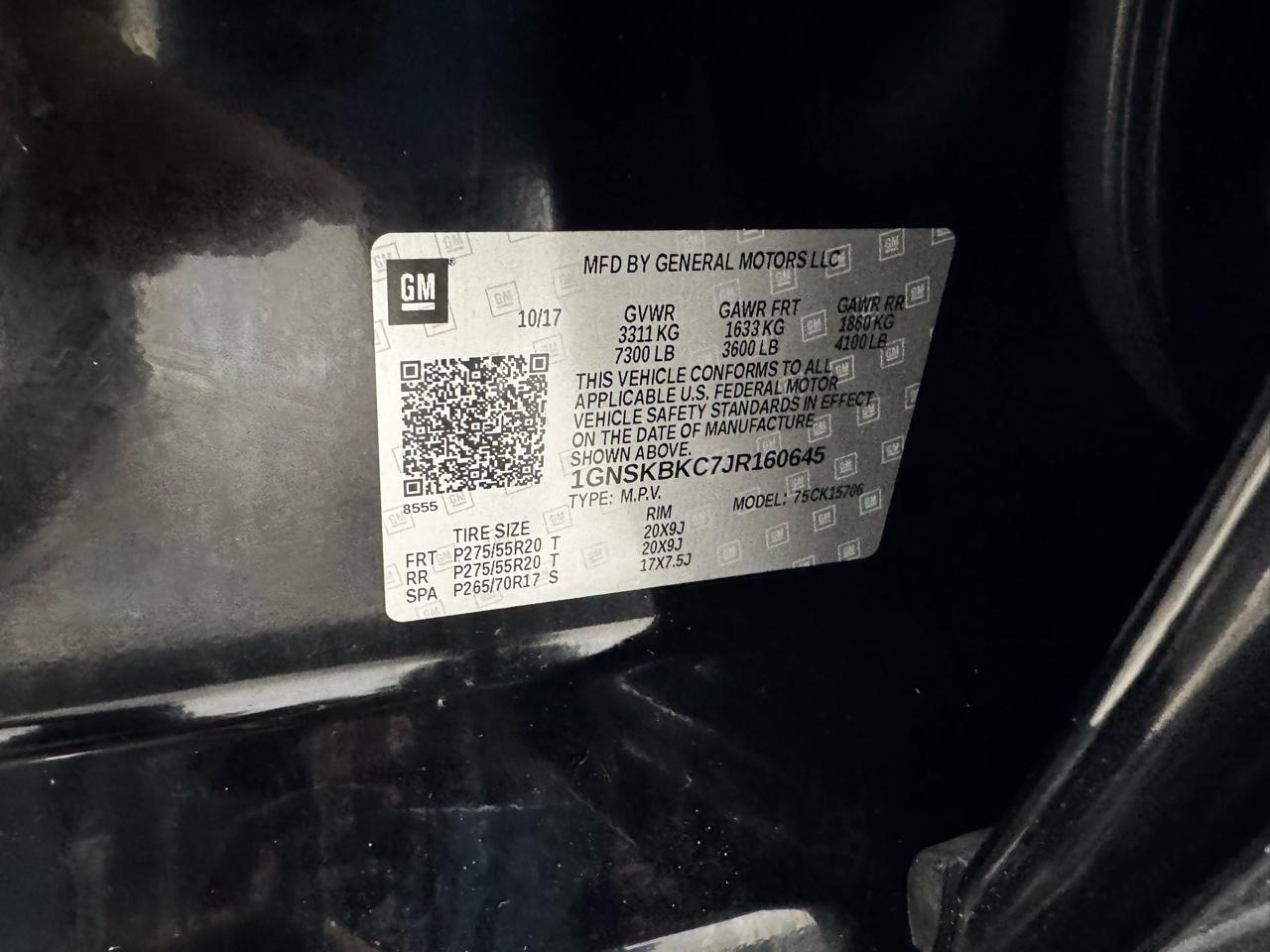Chevrolet Tahoe 4WD 4dr LT 2018
