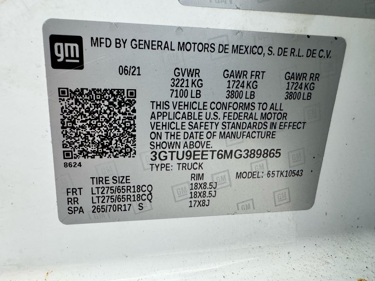 GMC Sierra 1500 4WD Crew Cab 147" AT4 2021