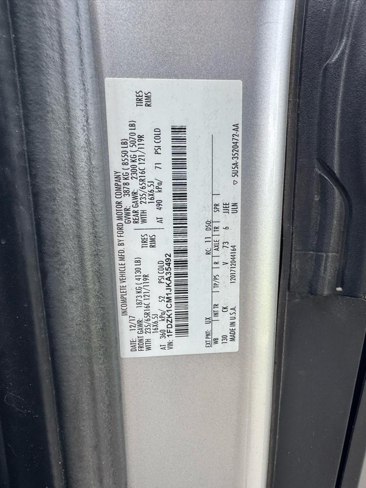 Ford Transit Passenger Wagon T-150 130" Med Roof XLT Sliding RH Dr 2018