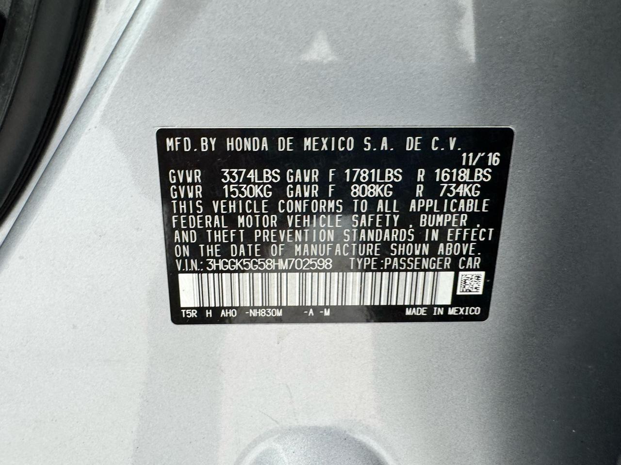 Honda Fit LX Manual 2017