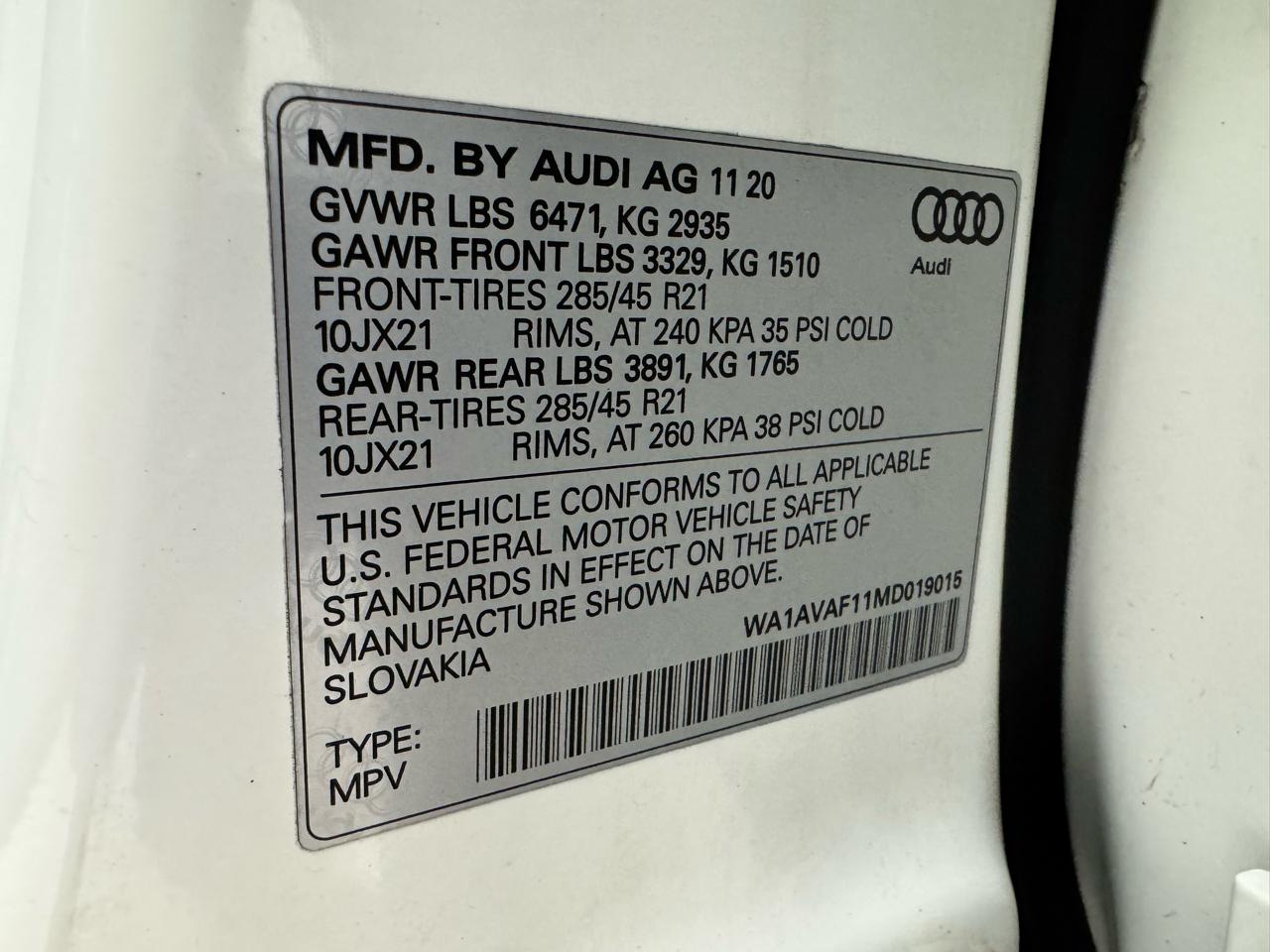 Audi Q8 Premium 55 TFSI quattro 2021