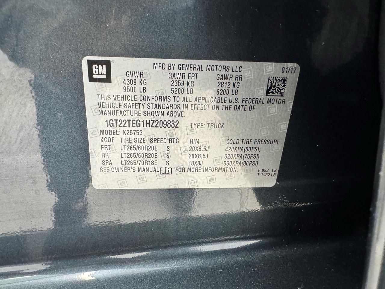 GMC Sierra 2500HD 4WD Double Cab 144.2" SLT 2017