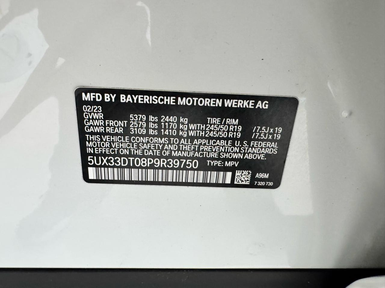 BMW X4 xDrive30i Sports Activity Coupe 2023