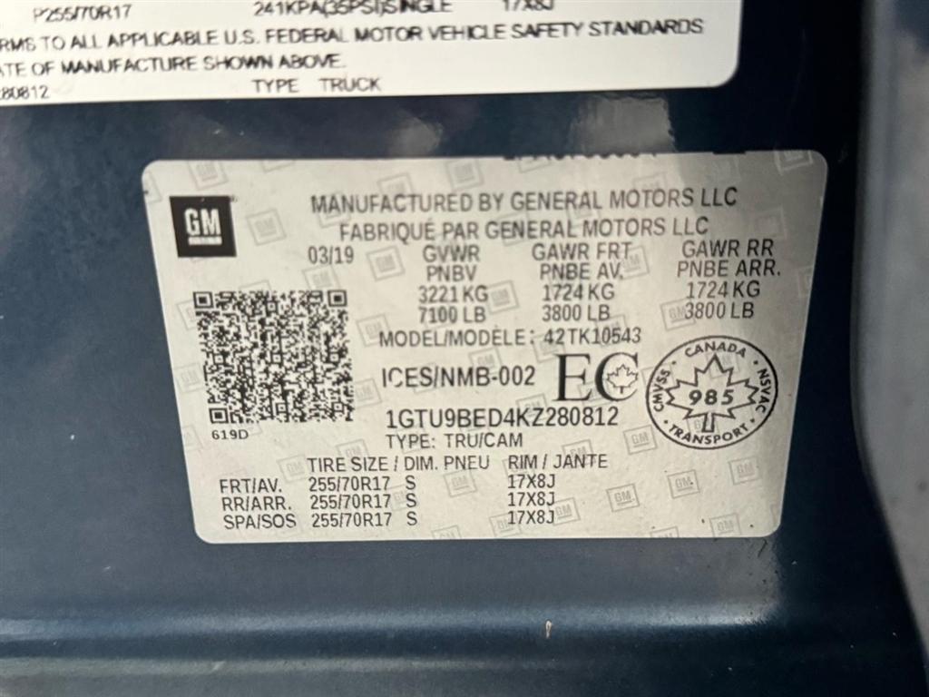 GMC Sierra 1500 4WD Crew Cab 147" SLE 2019