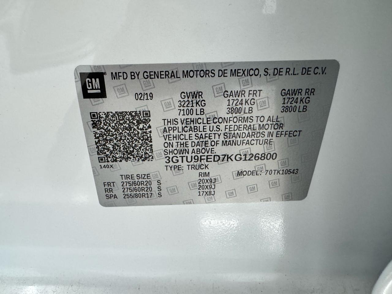 GMC Sierra 1500 4WD Crew Cab 147" Denali 2019