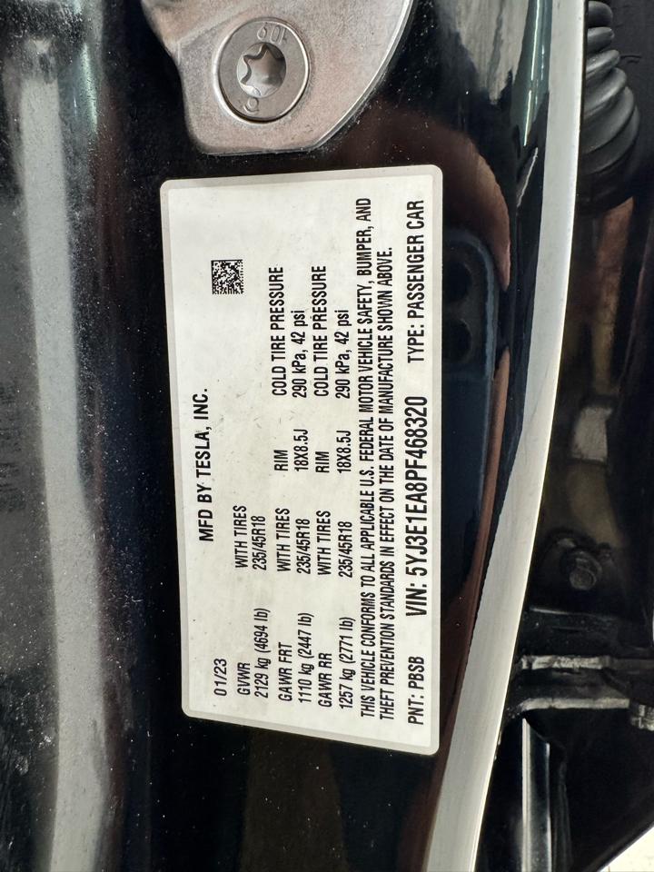 Tesla Model 3 RWD 2023