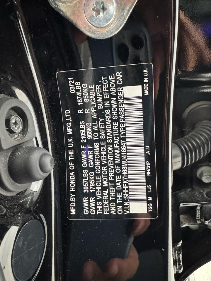 Honda Civic Hatchback EX CVT 2021
