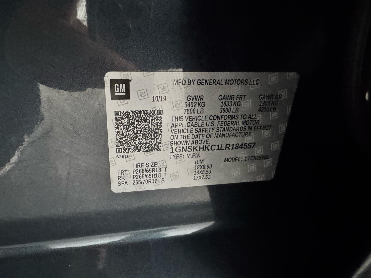 Chevrolet Suburban 4WD 4dr LT 2020