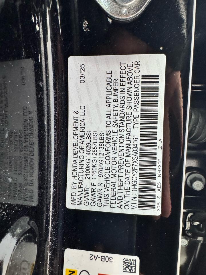 Honda Accord Hybrid Sport-L Sedan 2025