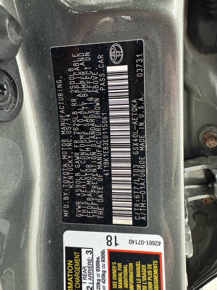 Toyota Avalon 4dr Sdn XLE Premium (Natl) 2014