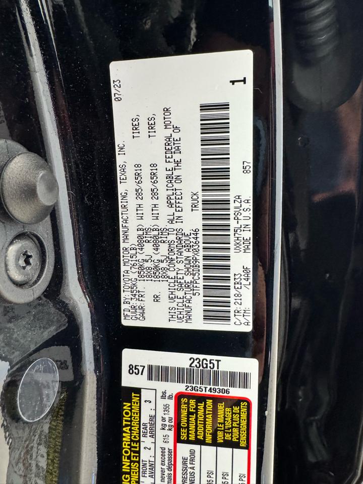 Toyota Tundra 4WD TRD Pro Hybrid CrewMax 5.5' Bed (Natl) 2023