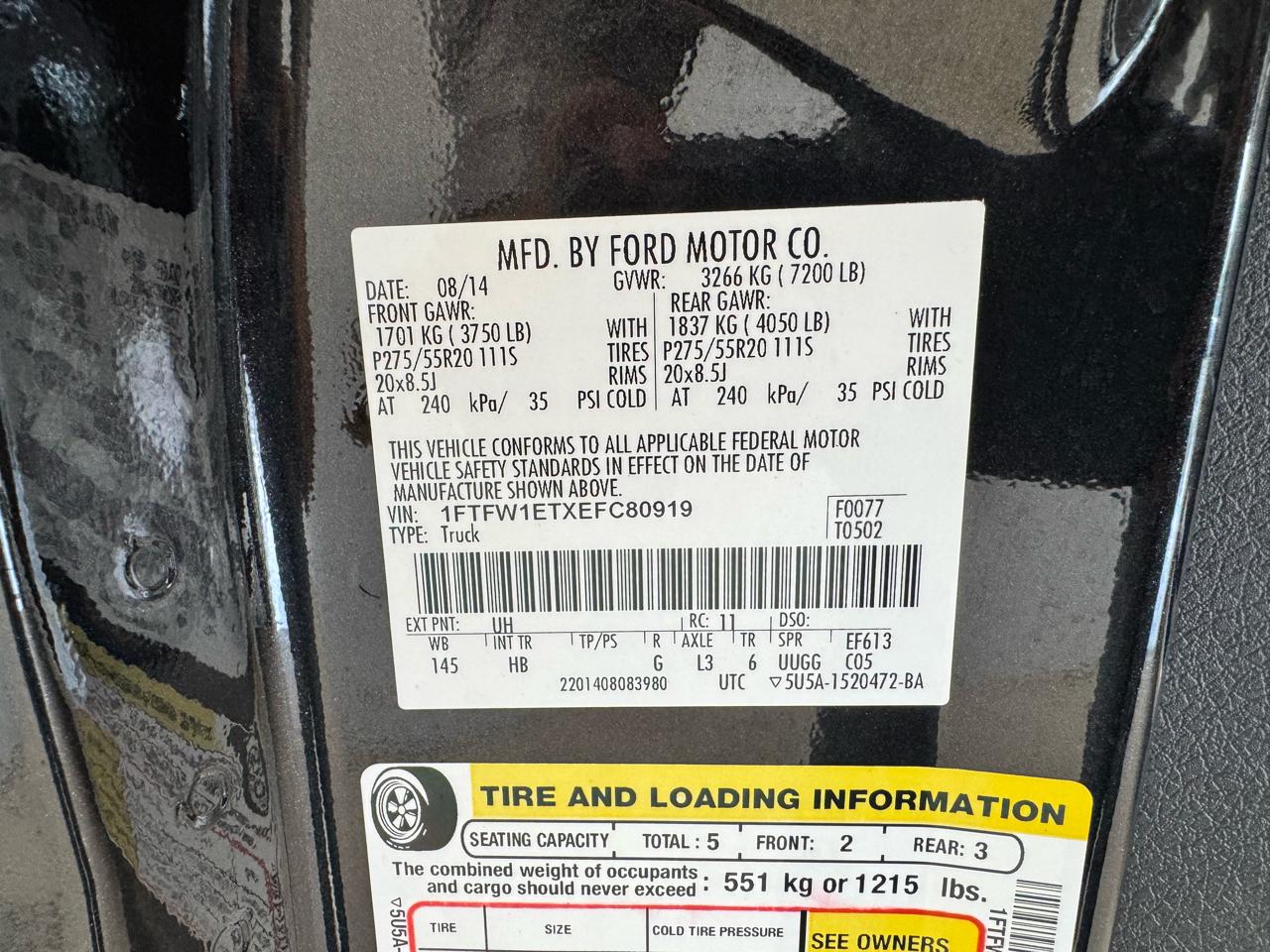 Ford F-150 4WD SuperCrew 145" King Ranch 2014
