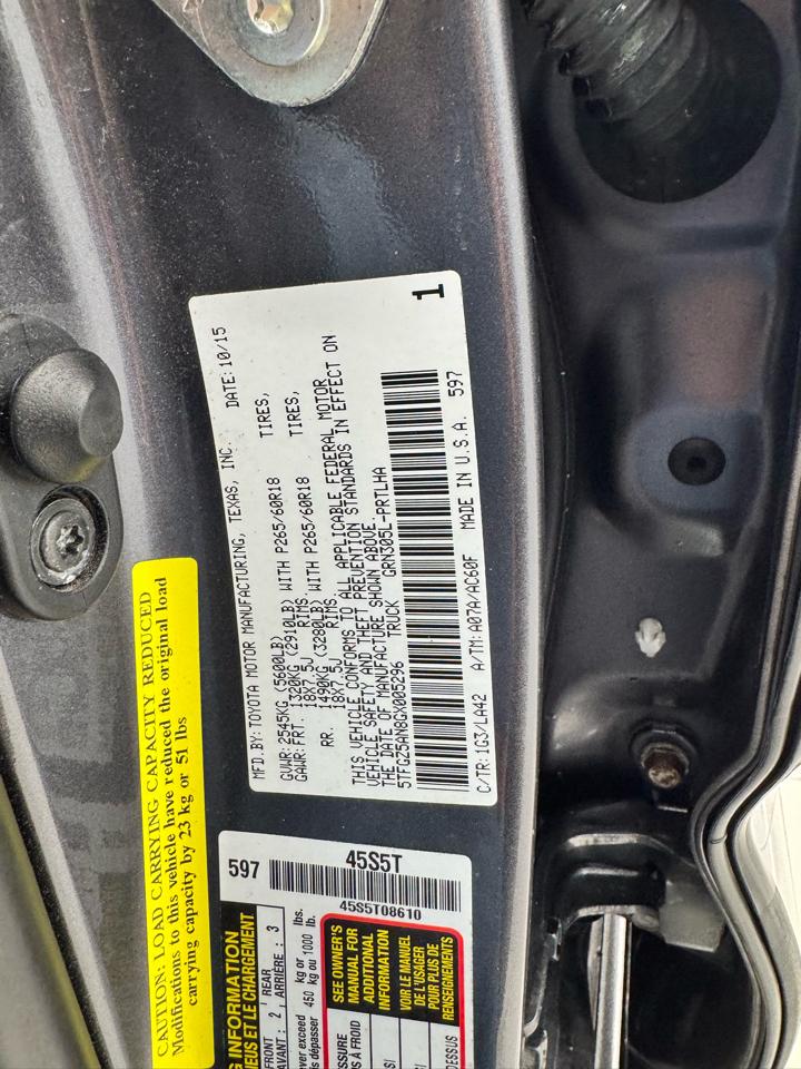 Toyota Tacoma 4WD Double Cab V6 AT Limited (Natl) 2016