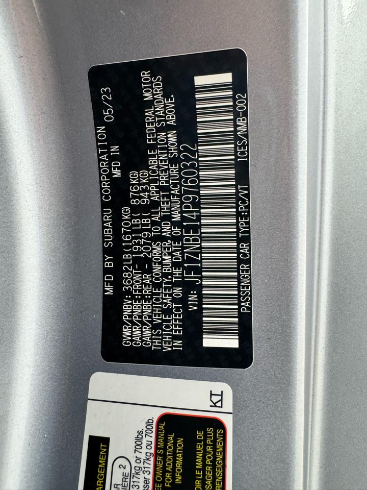 Toyota GR86 Premium Manual (Natl) 2023
