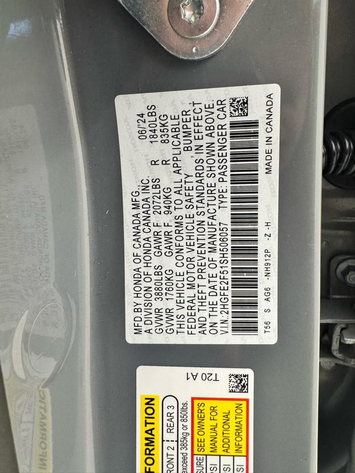 Honda Civic Sedan Sport CVT 2025