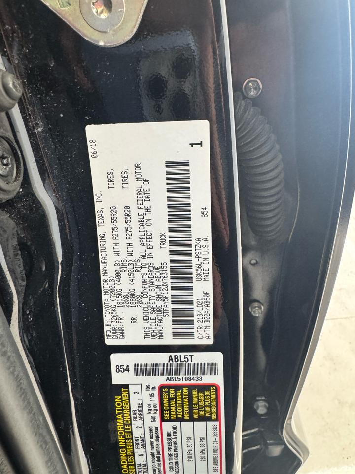 Toyota Tundra 4WD 1794 Edition CrewMax 5.5' Bed 5.7L (Natl) 2018