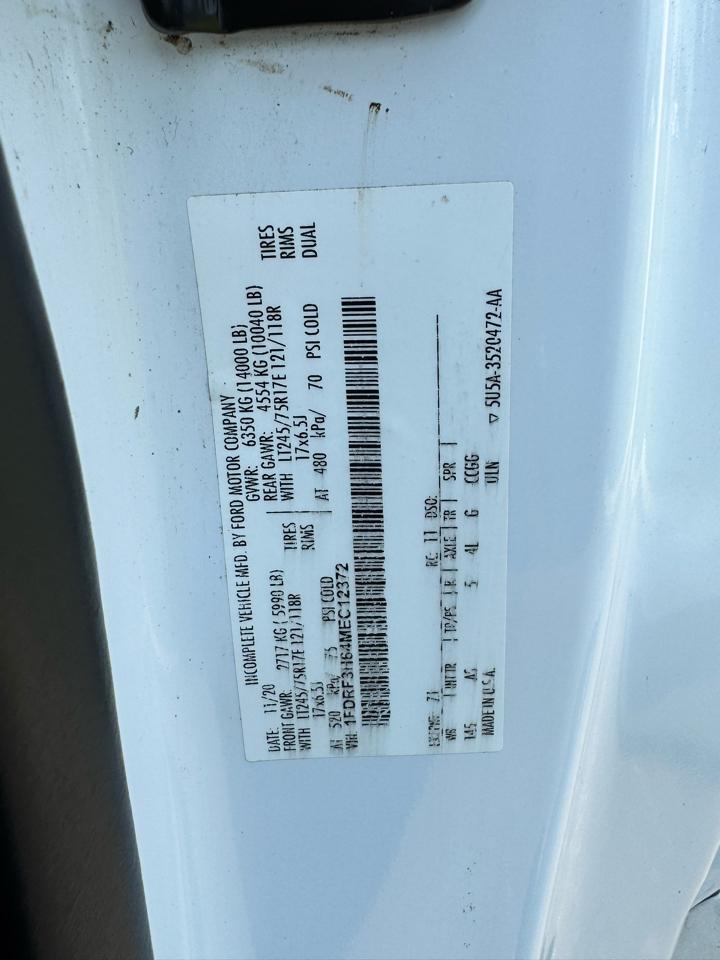 Ford Super Duty F-350 DRW XLT 4WD Reg Cab 145" WB 60" CA 2021