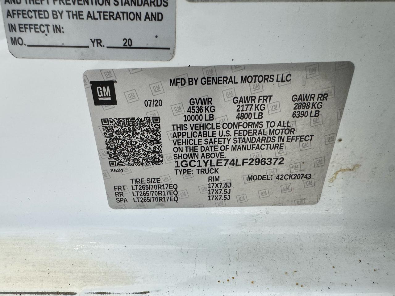 Chevrolet Silverado 2500HD 4WD Crew Cab 159" Work Truck 2020