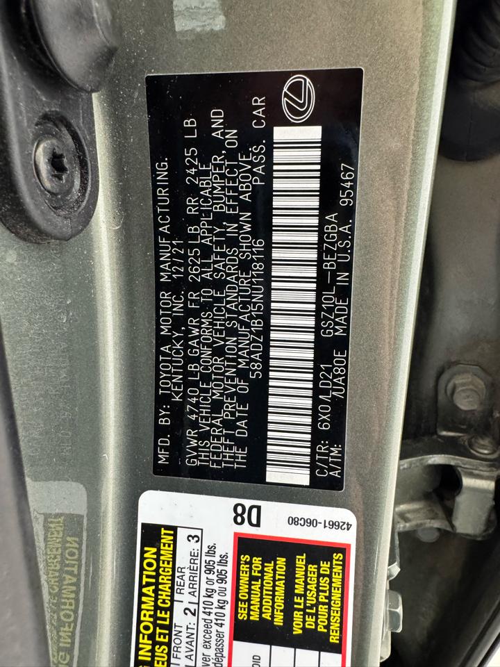 Lexus ES ES 350 FWD 2022