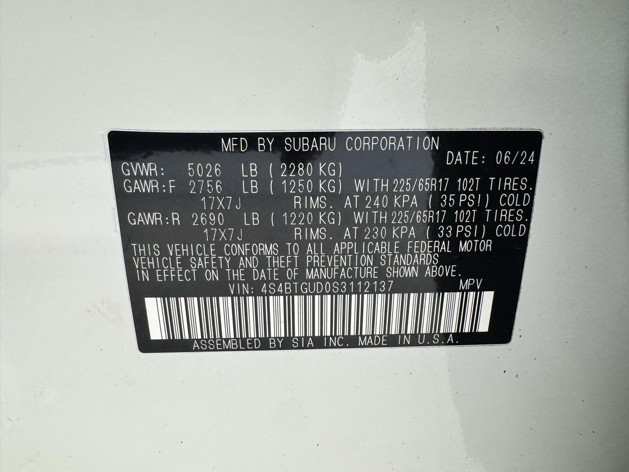 Subaru Outback Wilderness AWD 2025