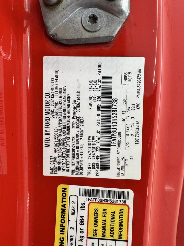 Ford Mustang EcoBoost Premium Convertible 2017