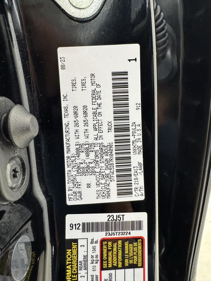 Toyota Tundra 4WD 1794 Limited Ed Hybrid CrewMax 5.5' Bed (Natl) 2024