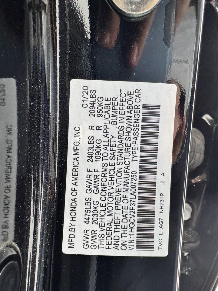 Honda Accord Sedan Sport 2.0T Auto 2020