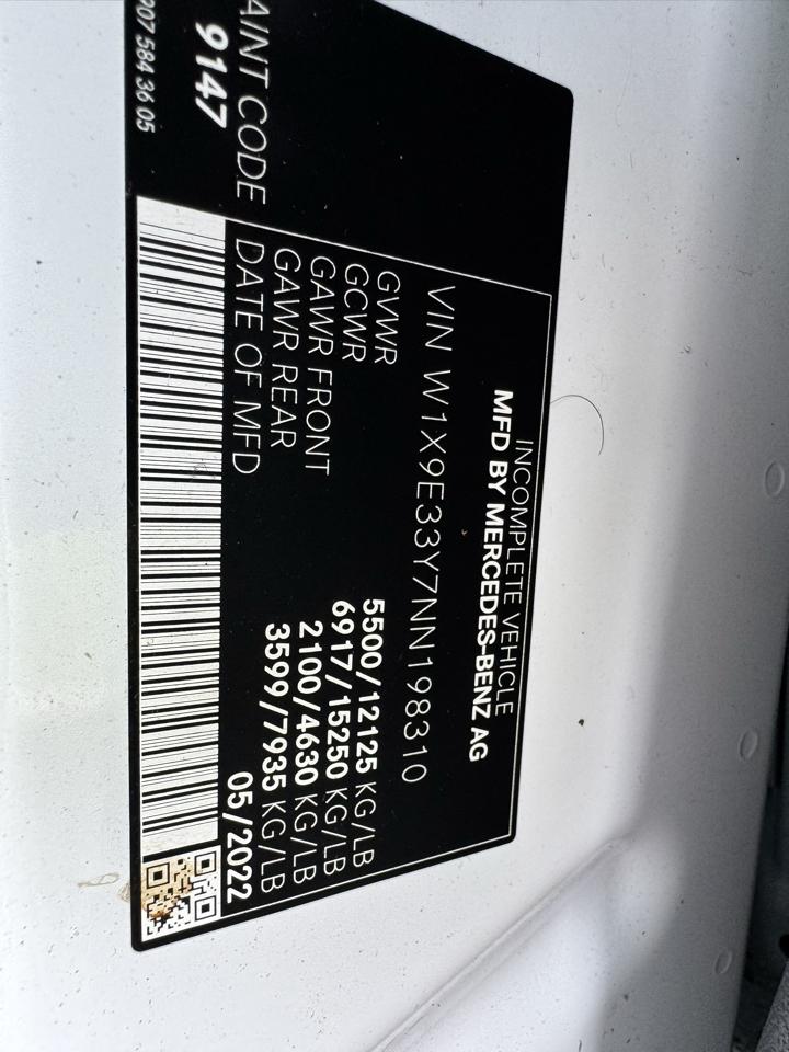 Mercedes-Benz Sprinter Cab Chassis 4500 Standard Roof V6 170" 2022