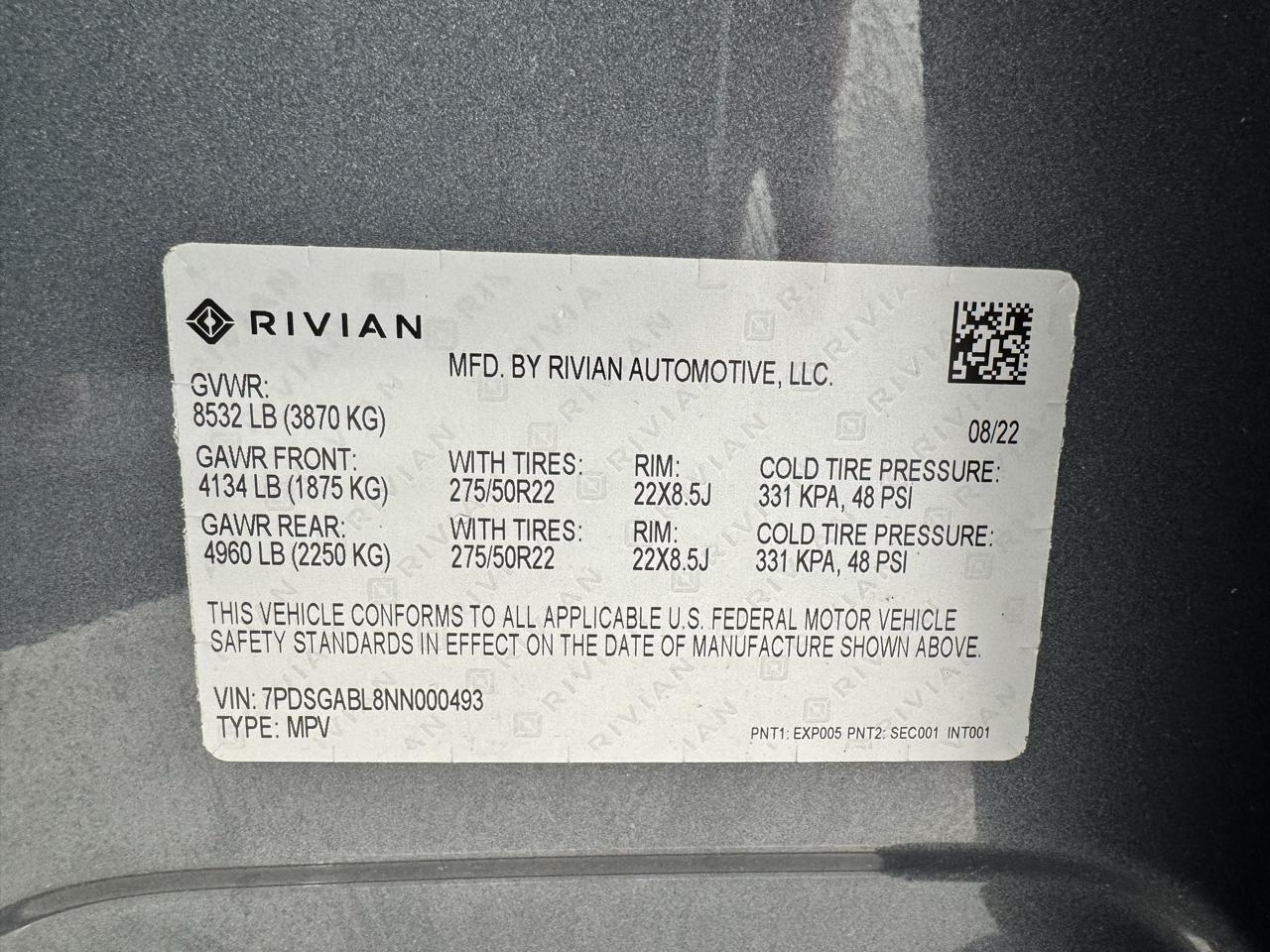 Rivian R1S Launch Edition AWD 2022