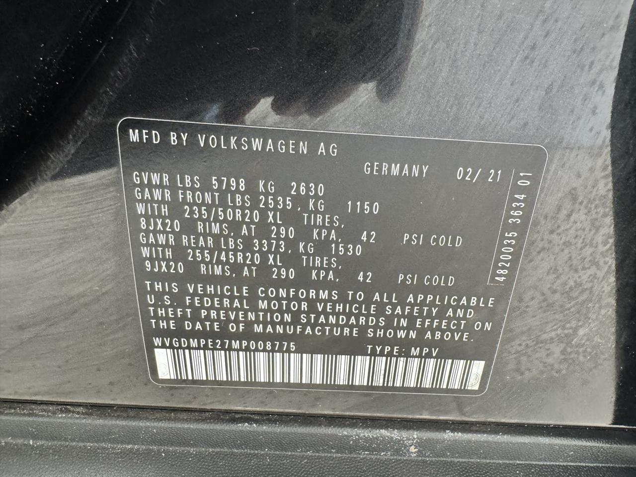 Volkswagen ID.4 1st Edition RWD 2021