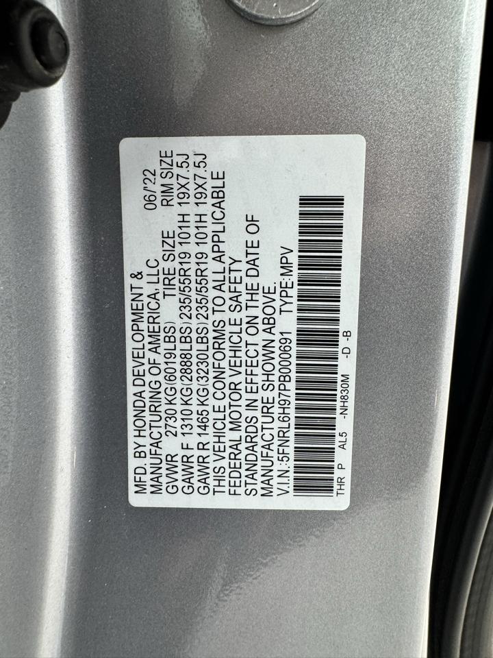 Honda Odyssey Elite Auto 2023