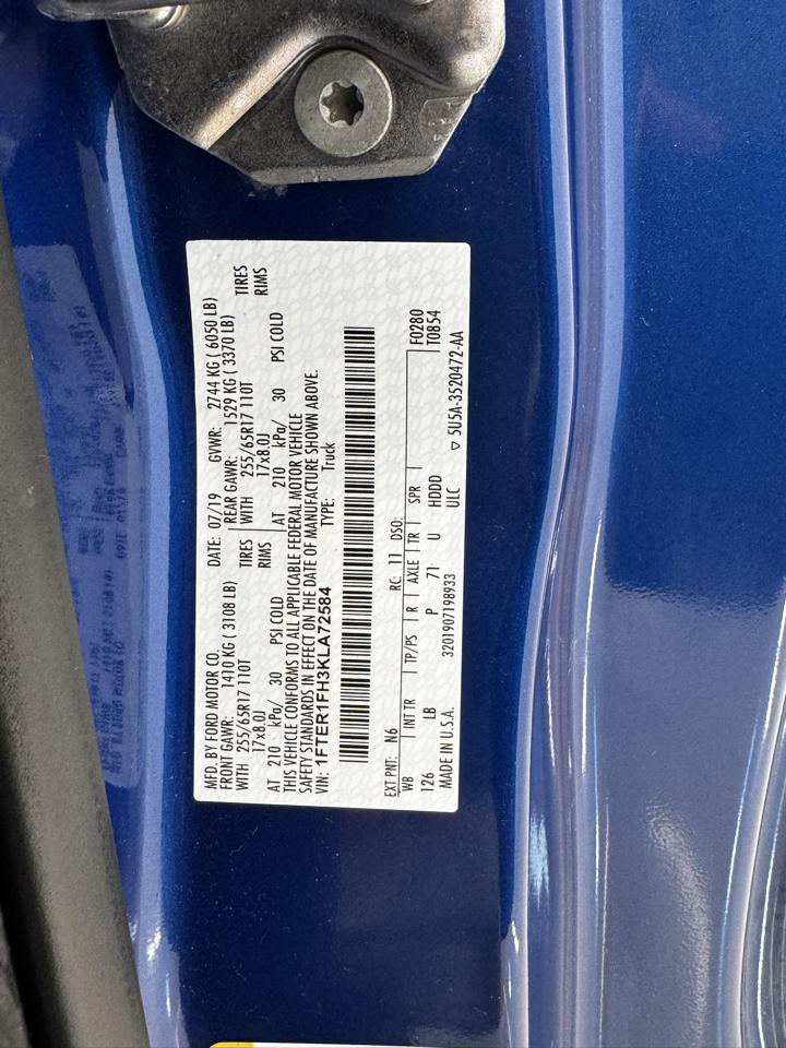 Ford Ranger LARIAT 4WD SuperCab 6' Box 2019
