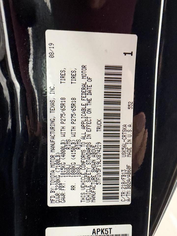 Toyota Tundra 4WD TRD Pro Double Cab 6.5' Bed 5.7L (Natl) 2020